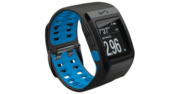 Nike+ SportWatch GPS Antraciet/Blauw - Voor 23.59u, in huis