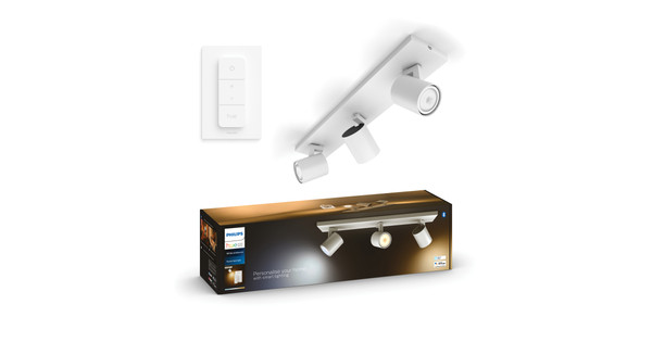 Philips Hue Runner 3 Spots Montés en Surface White Ambiance Blanc + Variateur