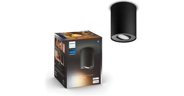 Philips Hue Pillar 1-Spot Mounted Spot Light White Ambiance Black