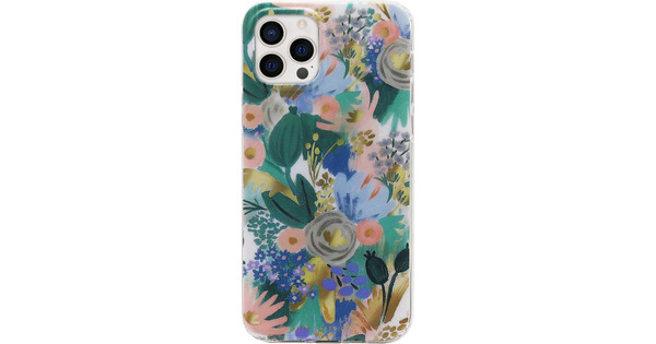 BlueBuilt Wild Flowers Soft Case Apple iPhone 12/12 Pro Back Cover Transparant