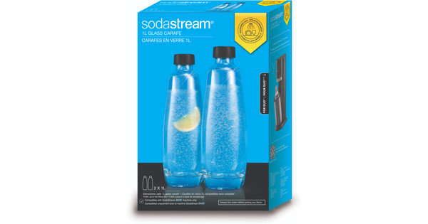 SodaStream Carafes Verre 1 Litre Lot de 2 - Coolblue - avant 23:59