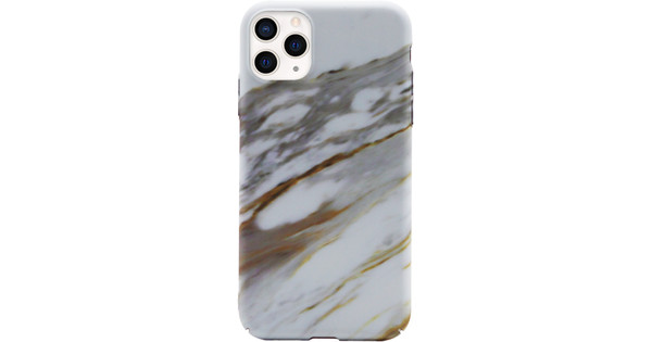 BlueBuilt White Golden Grey Marble Hard Case Apple iPhone 11 Pro Back Cover