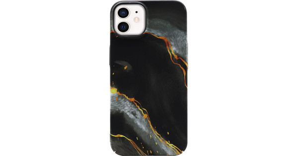 BlueBuilt Black Marble Hard Case Apple iPhone 12 / 12 Pro Back Cover