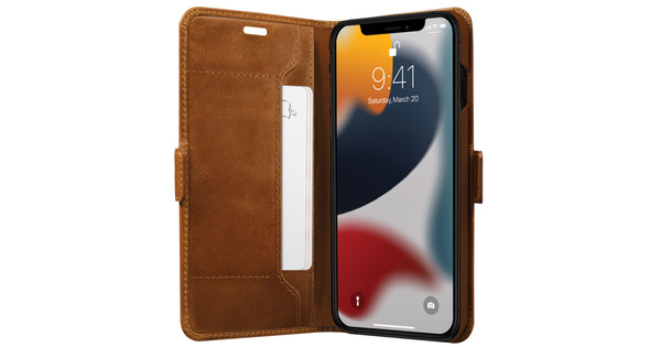 DBramante1928 Copenhagen Slim Apple iPhone 13 Pro Max Book Case Cuir Brun