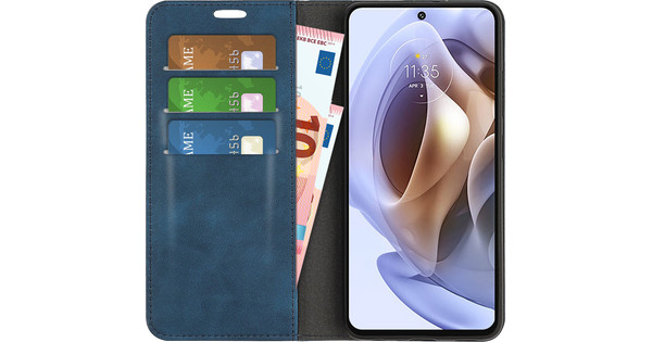 Just in Case Wallet Magnetic Motorola Moto G31 / G41 Book Case Bleu