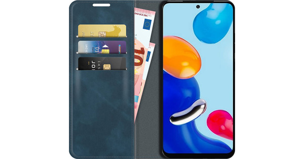 Just in Case Wallet Magnetic Xiaomi Redmi Note 11 Book Case Bleu