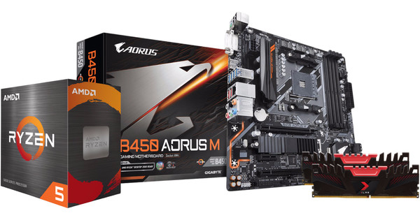 AMD 5600X B450 DDR4 16 Go Micro ATX Kit de Mise à Niveau