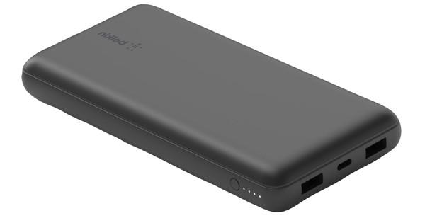 Belkin Batterie externe USB-C 20000mAh (power bank puissance de 20K, entrée  et sortie USB-C, 2 ports USB-A, câble USB-C vers USB-A fourni, pour