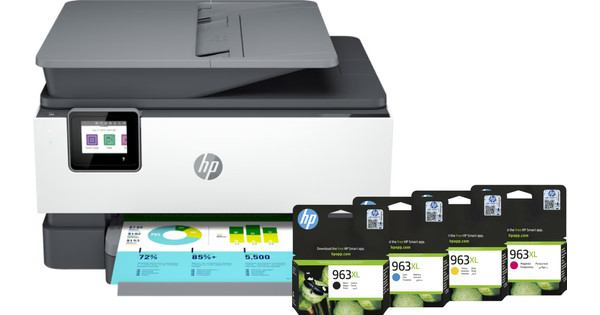 Cartouche encre HP 963XL couleurs séparées pour imprimante jet d'encre