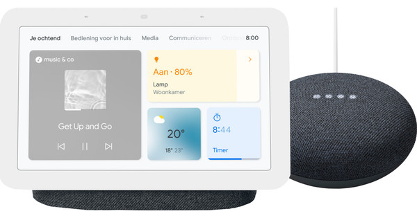 Google Nest Mini Gris + Google Nest Hub Charcoal