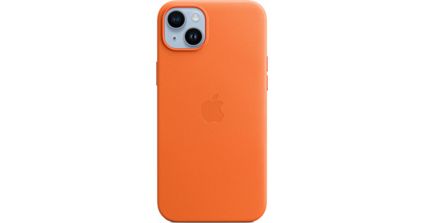 Apple iPhone 14 Plus Back Cover with MagSafe Leather Orange