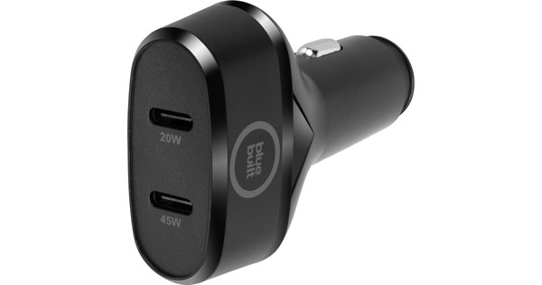 BlueBuilt Power Delivery Car Charger with 2 USB-C Ports 45W Black ...