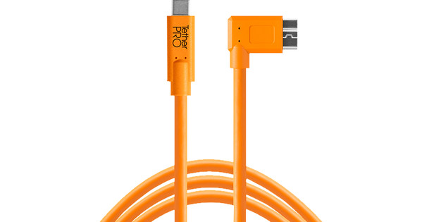 Tether Tools TetherPro USB-C vers micro USB 3.0 Angle droit Orange