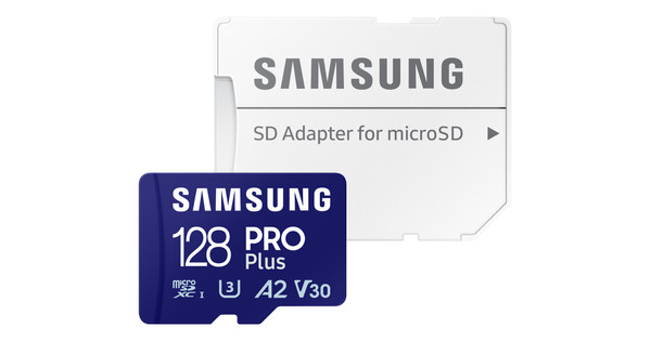 Samsung PRO Plus 128GB (2023) microSDXC + SD Adapter - Coolblue - Voor ...