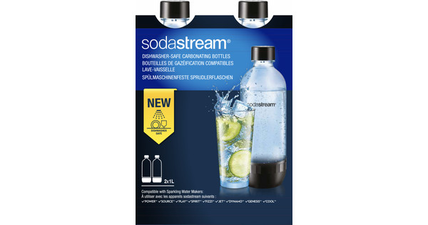 SodaStream Bouteilles Plastique 1 Litre Lot de 2 - Coolblue - avant 23:59,  demain chez vous