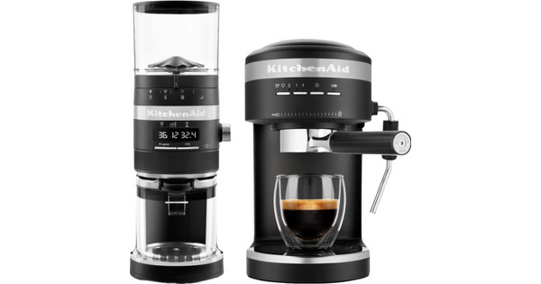 KitchenAid 5KES6403EBM Noir Mat + Moulin à Café