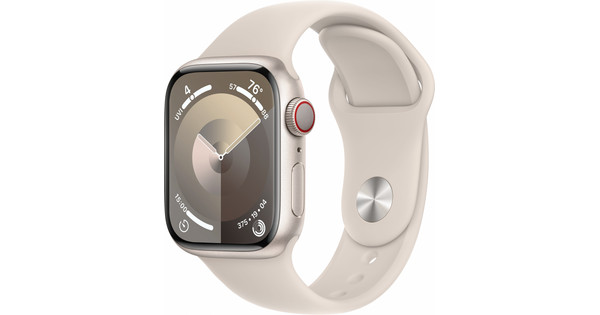 Apple Watch Series 9 4G 41 mm Lumière Stellaire Aluminium Bracelet Sport S/M