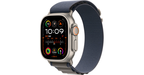 Apple Watch Ultra 2 4G 49 mm Boucle Alpine Bleu L