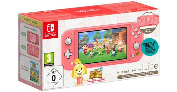 Nintendo Switch Lite Animal Crossing New Horizons Edition Pink