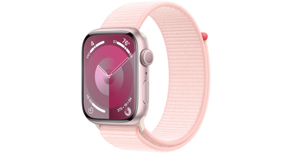 Apple Watch Series 9 45mm Roze Aluminium Sport Loop