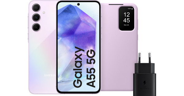 Samsung Galaxy A55 256GB Pink 5G + Accessory Pack - Coolblue - Before ...