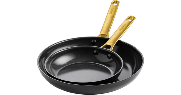 GreenPan Padova Set de Poêles à Frire 20 + 28 cm Noir