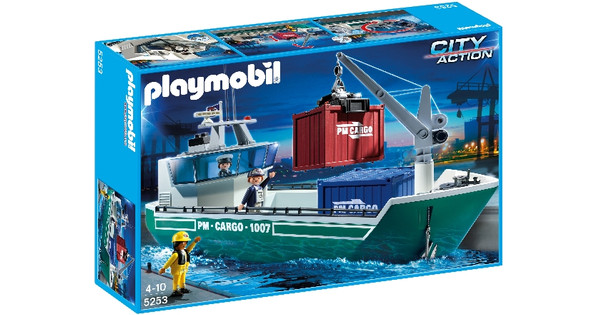 Botsing Dertig Parameters Playmobil Vrachtschip met laadkraan 5253 - Coolblue - Voor 23.59u, morgen  in huis