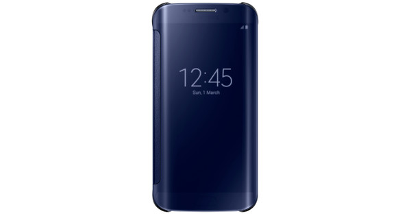 gemak Crack pot Smerig Samsung Galaxy S6 edge Clear View Cover Blauw - Coolblue - Voor 23.59u,  morgen in huis