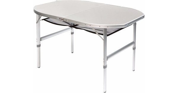 Bo-Camp Table Premium Ovale Modèle valise 120x80 cm