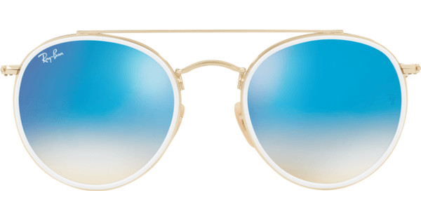 Guggenheim Museum loterij breedtegraad Ray-Ban Round Double Bridge RB3647N Gold / Gradient Brown Mirror Blue -  Coolblue - Voor 23.59u, morgen in huis