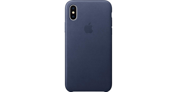 apple coque en cuir pour iphone x - bleu nuit apple coque en cuir pour iphone x - bleu nuit