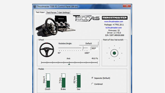 The Thrustmaster Control Panel