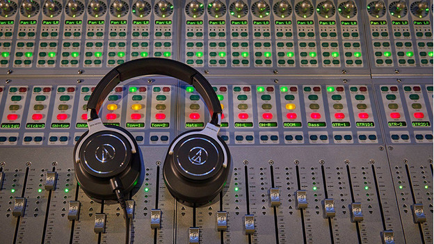Headphones in studio