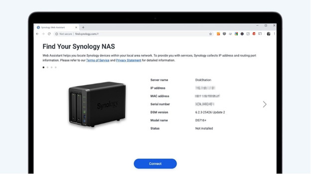 Trouvez Synology via un navigateur