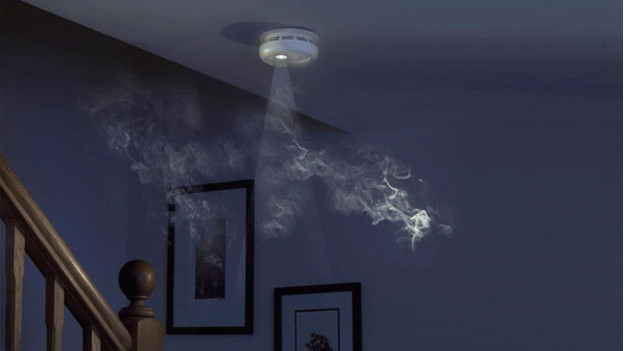 Place smoke detector to notice smoke