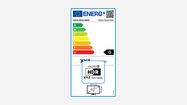 Classe énergétique et consommation d'énergie du HDR sur le label énergétique