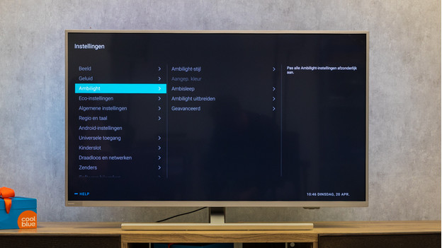 Philips Ambilight instellingen