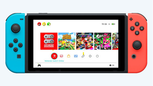 Écran d'accueil Nintendo Switch 