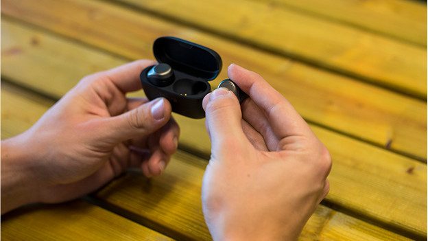 Earbuds in case