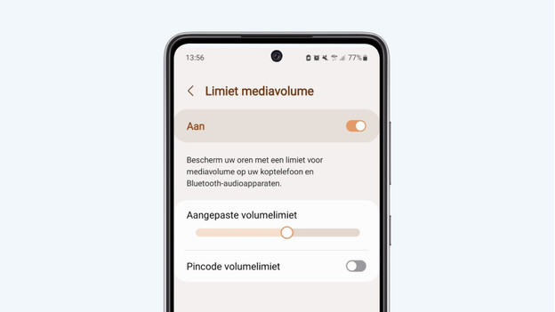 Geluidsbegrenzer instellen op android telefoon