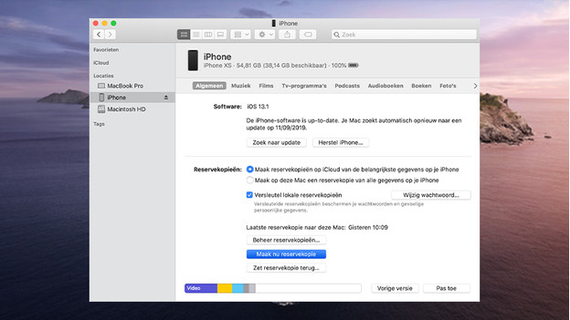 Apple iPhone Backup maken op Apple MacBook