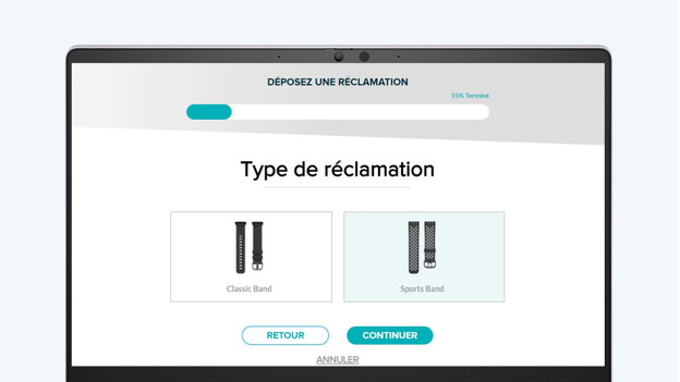Choisir demande bracelet Fitbit