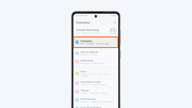 Cliquer sur Bluetooth