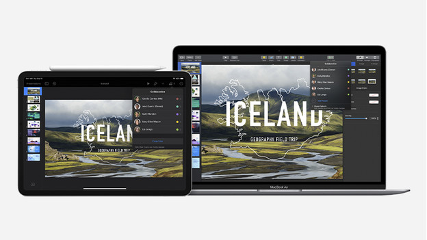 Apple Keynote op iPad en MacBook