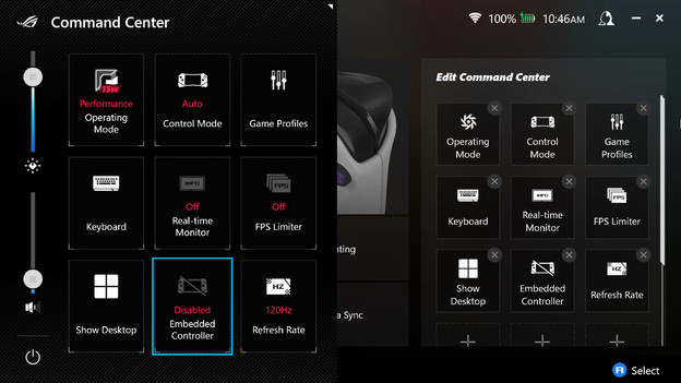 Command Centre ASUS ROG Ally