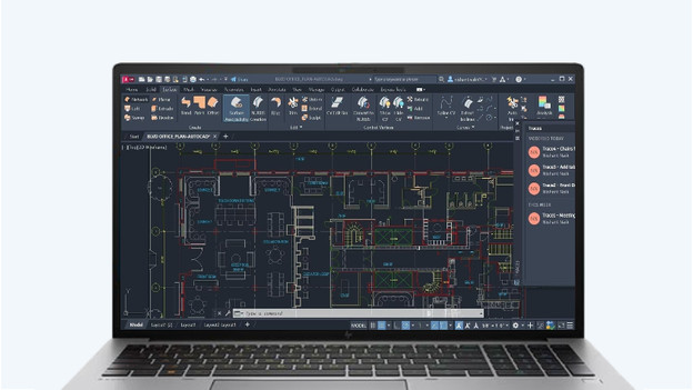 HP workstation met AutoCAD voor 3D bewerking