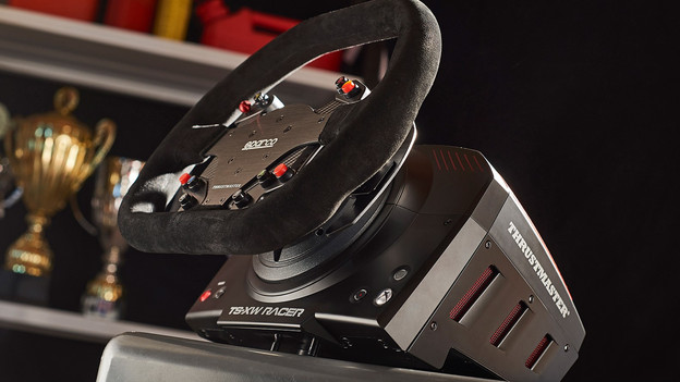 THrustmaster TS-XW servo base on display