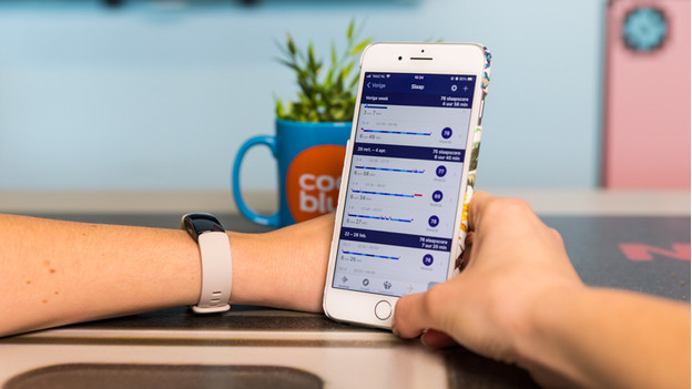 Gezondheidsstatistieken Fitbit smartphone