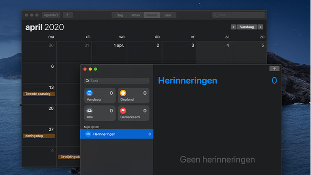 Herinneringen en agenda