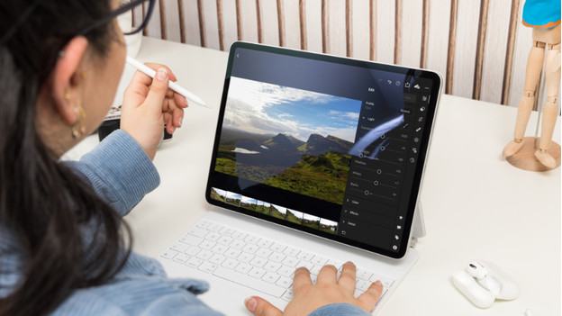 grote iPad Pro 13 inch foto's bewerken